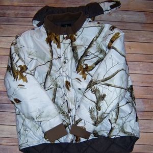 Winter white camouflage coat